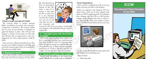 ICCW The Informed Client Checklist for the Web ICCW The Informed Client Checklist for the Web