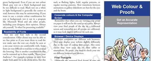 Web Colour and Proofs - Get an Accurate Representation Web Colour and Proofs - Get an Accurate Representation