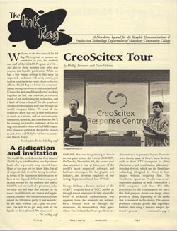 The First Ink Rag Newsletter The First Ink Rag Newsletter